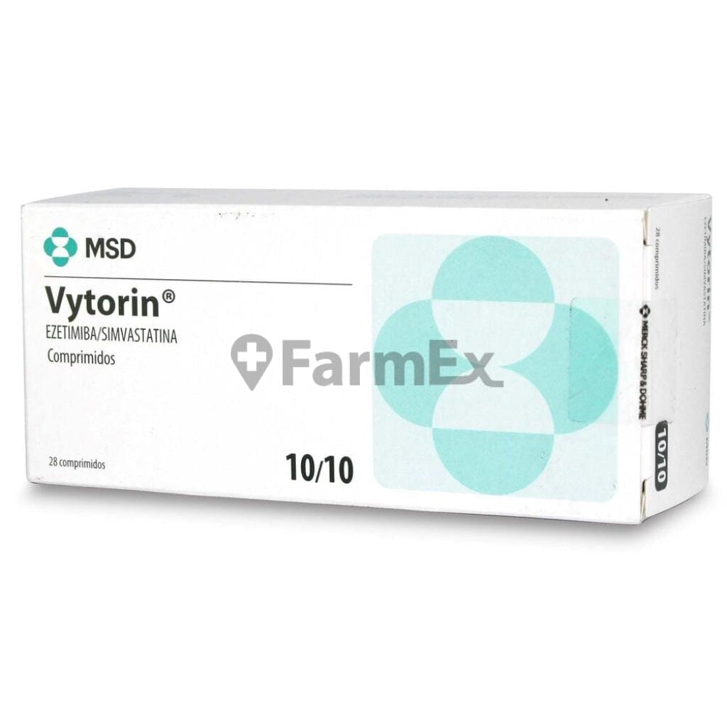 Vytorin 10 / 10 mg x 28 comprimidos Farmex-Fonasa-Persistente